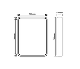 MIRROR CABINET WITH LED STRIP LIGHT WITH WAVE SENSOR -GERMA -  (  - CARBON FIBER - 500x140x700 mm - 20inchX5.6inchX28inch )