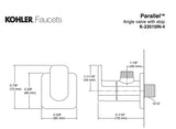 PARALLEL-ANGLE VALVE W/FLANGE - KOHLER POPULAR -  ( ROSE GOLD - POPULAR - 0x0 mm - 0inchx0inch )