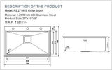 1.0 BOWL QUARTZ SINK W/FA-04 LIQUID SOAP DISPENSER, FA-05A WASTE COUPLING & FA-02A QUARTZ FAUCET (DEPTH 9INCH) - FUTURA -  ( BLACK -  - 680x450 mm - 27.2inchX18inch )