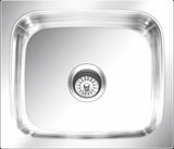 SS SINK 1.0 BOWL W/O DRAIN BOARD (DEPTH 8.5  )GRACE PLAIN LARGE - NIRALI -  ( SATIN - POPULAR SINK RANGE - 610x460 mm - 24inchX18inch )