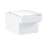 EUROCUBE TOILET WALL-HUNG RIMLESS WITH SEAT COVER - GROHE -  ( WHITE - G4 - EUROCUBE - 0x0 mm - 0inchX0inch )