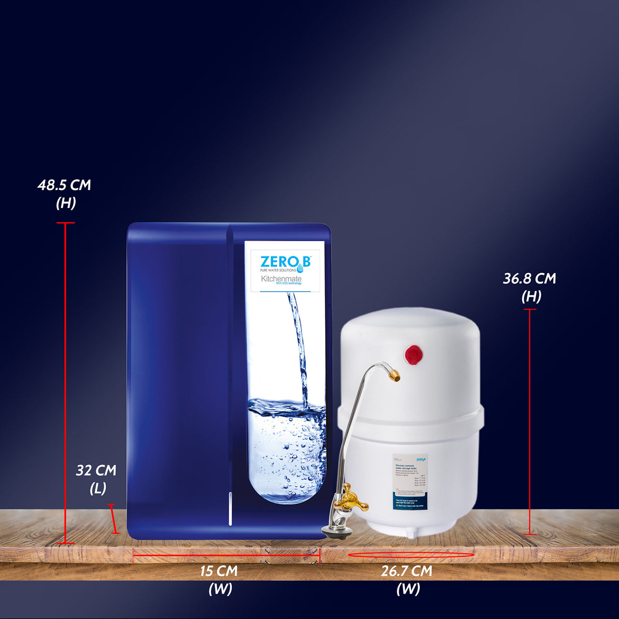 KITCHENMATE ESS NM - ZERO B ION EXCHANGE -  ( WHITE - HWS - 0x0 mm - 0inchx0inch )