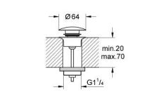WASTE SET - GROHE-G2 -  ( CHROME - G2 - GROHE - 0x0 mm - 0inchX0inch )