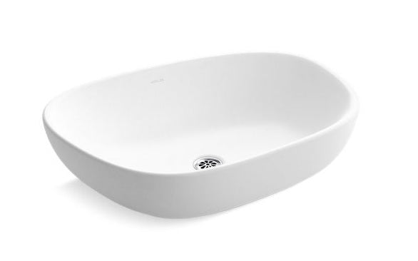 KANKARA-COUNTER TOP W/BASIN W/O FAU HOLE - KOHLER PREMIUM -  ( WHITE - PREMIUM - 568x438 mm - 23inchX18inch )