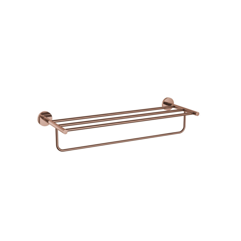 TOWEL RACK W/HANGER - JAQUAR FAUCETS -  ( BLUSH GOLD PVD - CONTINENTAL ACC. - 0x600 mm - 0inchX24inch )