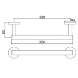 GRAB BAR - JAQUAR FAUCETS -  ( BLACK MATT - CONTINENTAL ACC. - 0x300 mm - 0inchX12inch )