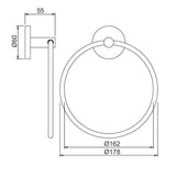 TOWEL  RING ROUND - JAQUAR FAUCETS -  ( CHROME - CONTINENTAL ACC. - 0x0 mm - 0inchx0inch )
