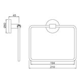 TOWEL  RING SQUARE - JAQUAR FAUCETS -  ( CHROME - CONTINENTAL ACC. - 0x0 mm - 0inchx0inch )