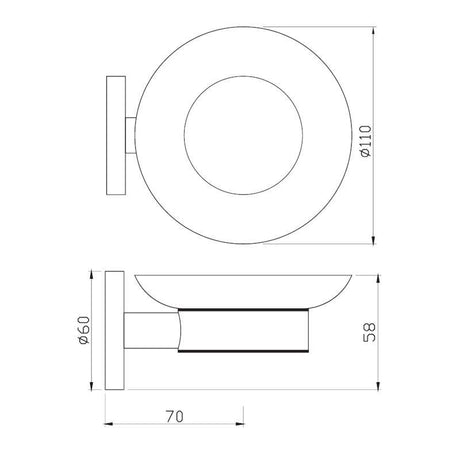 SOAP DISH - JAQUAR FAUCETS -  ( CHROME - CONTINENTAL ACC. - 0x0 mm - 0inchx0inch )