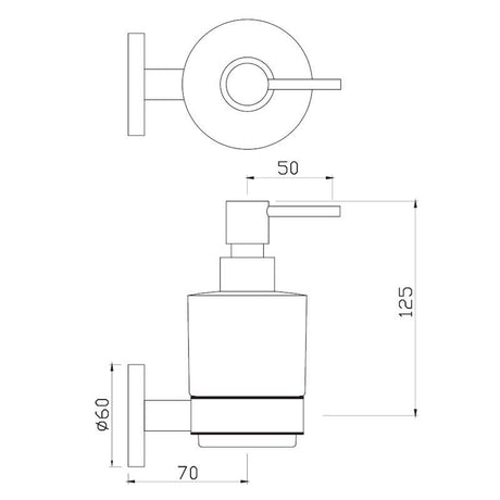 SOAP DISP W/GLASS BOTTLE - JAQUAR FAUCETS -  ( CHROME - CONTINENTAL ACC. - 0x0 mm - 0inchx0inch )