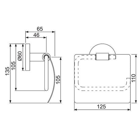TOILET ROLL HOLDER WITH STAINLESS STEEL - JAQUAR FAUCETS -  ( CHROME - CONTINENTAL ACC. - 0x0 mm - 0inchx0inch )