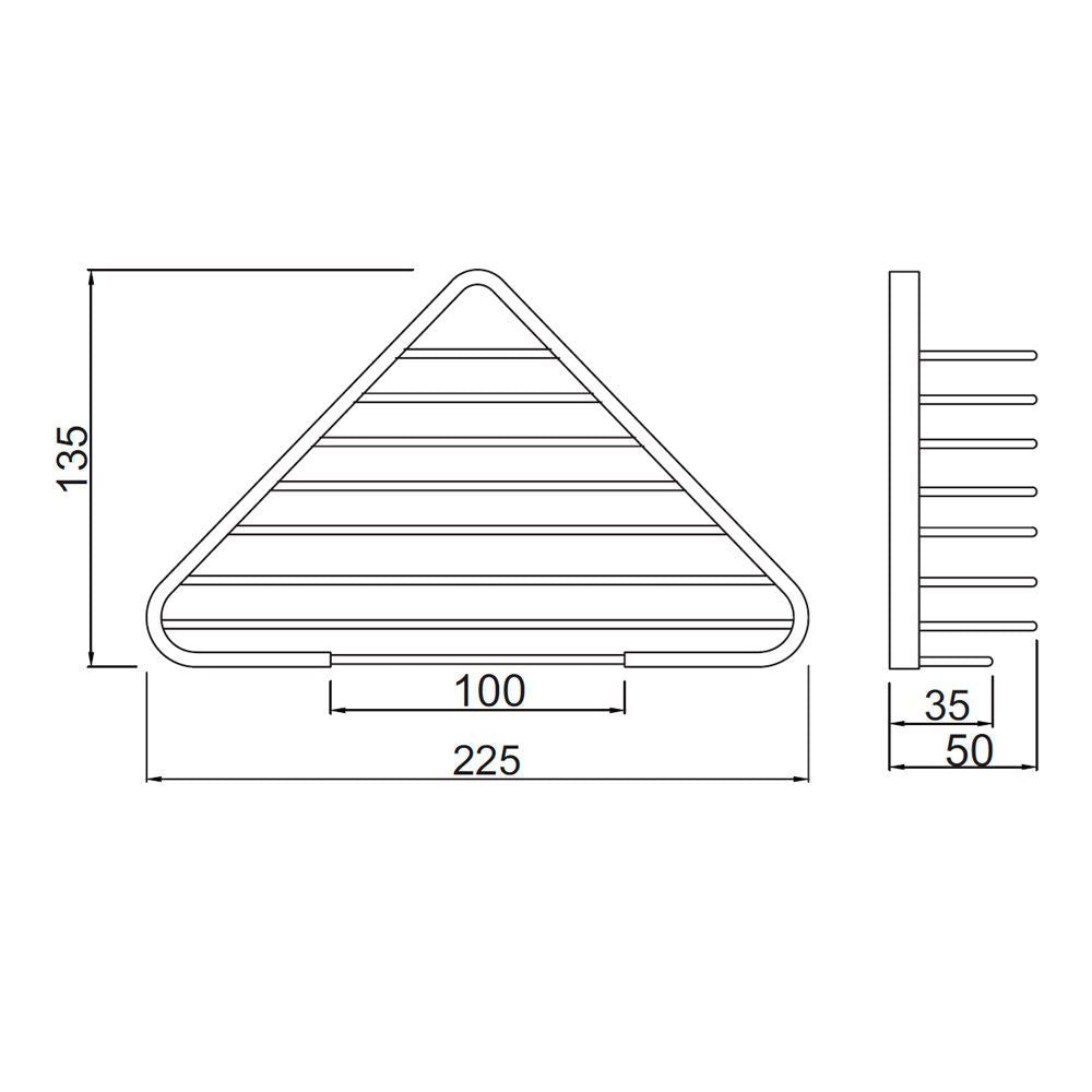 CORNER SHOWER BASKET - JAQUAR FAUCETS -  ( CHROME - CONTINENTAL ACC. - 0x0 mm - 0inchx0inch )