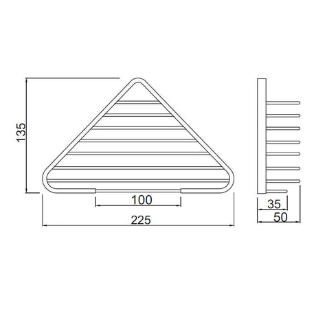 CORNER SHOWER BASKET - JAQUAR FAUCETS -  ( CHROME - CONTINENTAL ACC. - 0x0 mm - 0inchx0inch )