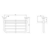 TOWEL  RACK WITH SINGLE RAIL - JAQUAR FAUCETS -  ( CHROME - ACC.HOTELIER SERIES - 0x0 mm - 0inchx0inch )