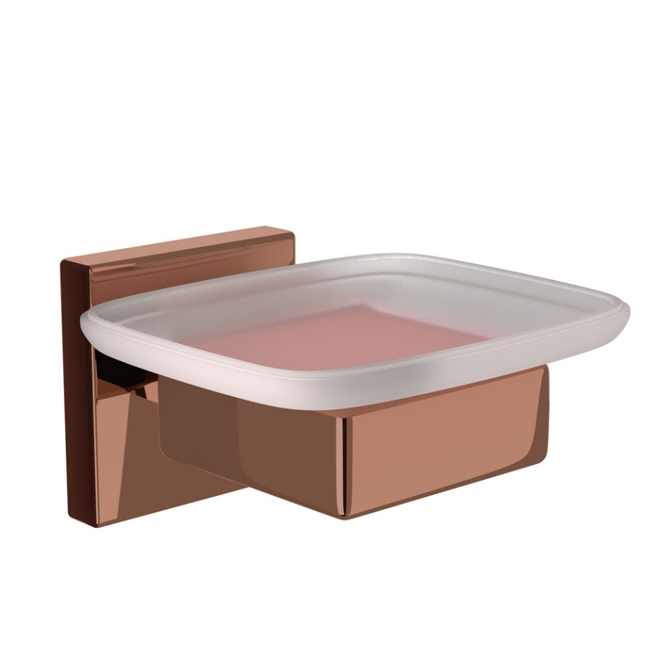 SOAP DISH HOLDE - JAQUAR FAUCETS -  ( BLUSH GOLD PVD - ACC. KUBIX PRIME - 0x0 mm - 0inchx0inch )