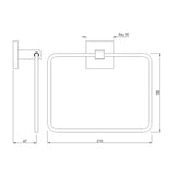 TOWEL RING SQUARE - JAQUAR FAUCETS -  ( CHROME - ACC. KUBIX PRIME - 0x0 mm - 0inchx0inch )