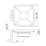 SOAP DISH - JAQUAR FAUCETS -  ( CHROME - ACC. KUBIX PRIME - 0x0 mm - 0inchx0inch )