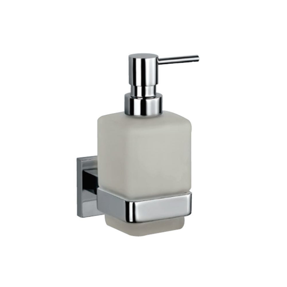 SOAP DISH W/GLASS BOTTLE - JAQUAR FAUCETS -  ( CHROME - ACC. KUBIX PRIME - 0x0 mm - 0inchx0inch )