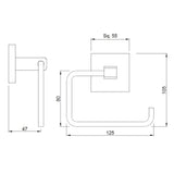 TOILET ROLL HOLDER - JAQUAR FAUCETS -  ( CHROME - ACC. KUBIX PRIME - 0x0 mm - 0inchx0inch )