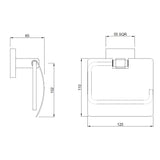 PAPER HOLDER W/COVER - JAQUAR FAUCETS -  ( CHROME - ACC. KUBIX PRIME - 0x0 mm - 0inchx0inch )