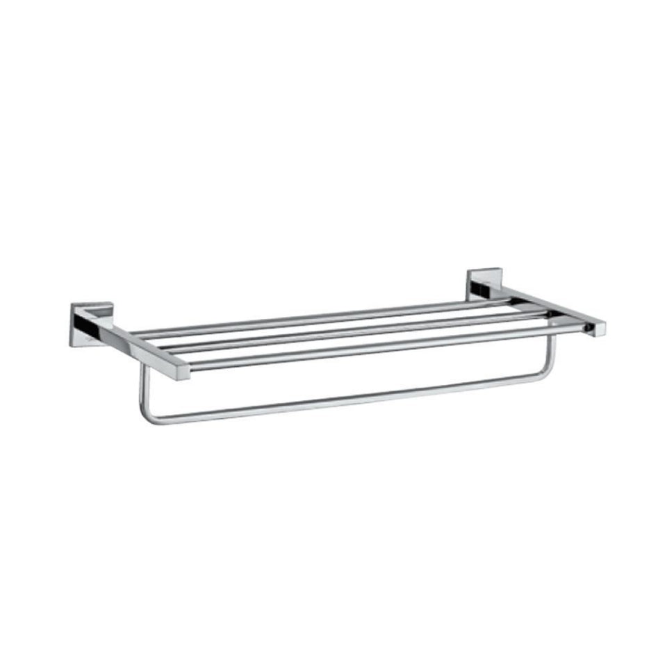 TOWEL RACK W/HANGERS - JAQUAR FAUCETS -  ( CHROME - ACC. KUBIX PRIME - 0x600 mm - 0inchX24inch )