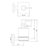 SOAP DISPENSOR W/GLASS BOTTLE - JAQUAR FAUCETS -  ( GOLD MATT PVD - ACC. KUBIX PRIME - 0x0 mm - 0inchx0inch )