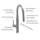 KITCHEN FAUCET - CARYSIL -  ( MATT BLACK - ACCESSORIES - 0x15 mm - 0inchX0.6inch )