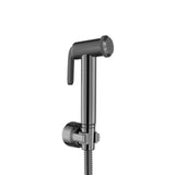 HEALTH FAUCET 1.2 MTR W/FLEXIBLE HOSE, HANDSET & BRACKET - JAQUAR FAUCETS -  ( BLACK CHROME - ALLIED - 0x15 mm - 0inchX0.5inch )