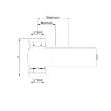 REGULAR BODY OF CONCEALED STOP COCK (COLD) RIGHT - JAQUAR FAUCETS -  ( CHROME - ALLIED - 0x20 mm - 0inchX0.75inch )