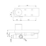 CONC.BODY FOR S.L BASIN MXR(LEFT OP) - JAQUAR FAUCETS -  ( CHROME - ALLIED - 0x15 mm - 0inchX0.5inch )