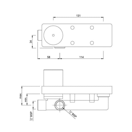 CONC.BODY FOR S.L BASIN MXR(LEFT OP) - JAQUAR FAUCETS -  ( CHROME - ALLIED - 0x15 mm - 0inchX0.5inch )