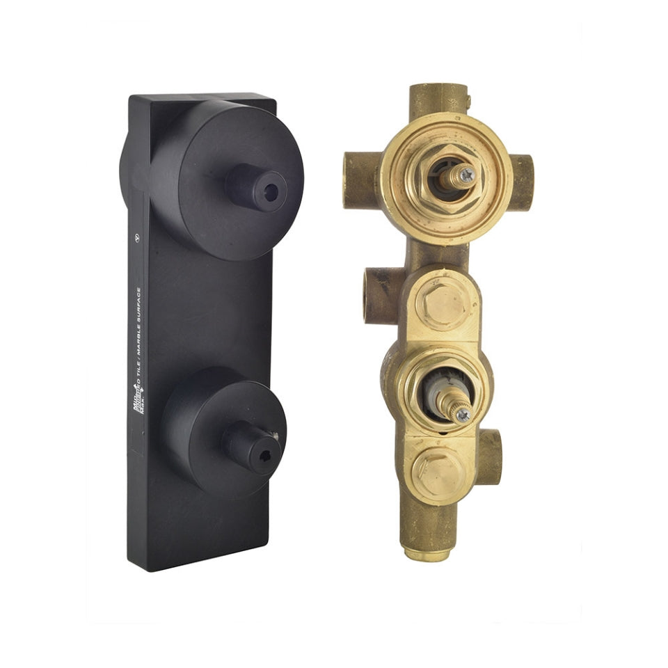AQUAMAX CONCEALED BODY OF THERMOSTATIC SHOWER MIXER WITH 3-WAY DIVERTER, WITHOUT EXPOSED PARTS & SLEEVE  - JAQUAR FAUCETS -  ( CHROME - ALLIED - 0x20 mm - 0inchX0.75inch )