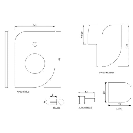 S.L.EXPOSED PARTS DIV KIT HIGH FLOW - JAQUAR FAUCETS -  ( CHROME - ALIVE - 0x15 mm - 0inchX0.5inch )