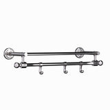 TOWEL RACK - JAQUAR FAUCETS -  ( BLACK CHROME - QUEENS ACC. - 0x450 mm - 0inchX18inch )