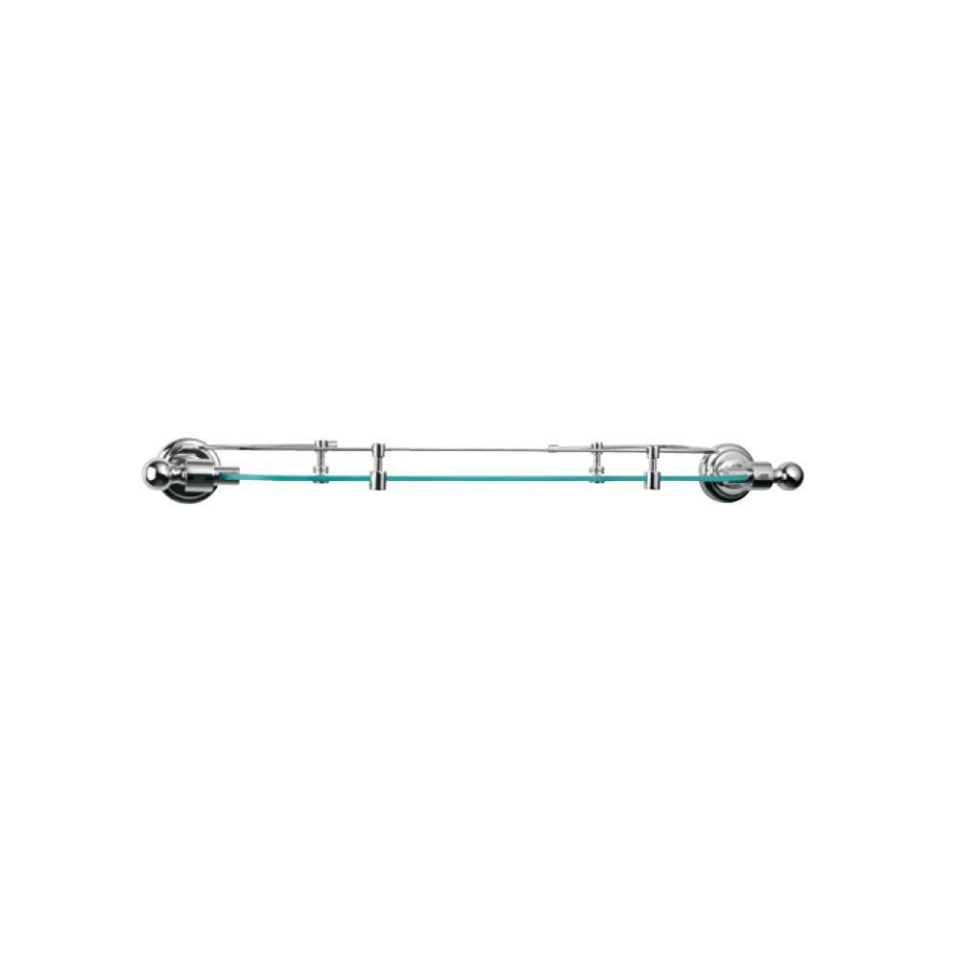 GLASS SHELF - JAQUAR FAUCETS -  ( CHROME - QUEENS ACC. - 0x550 mm - 0inchX22inch )