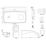 EXP PARTS FOR W/M BASIN MIXER W/FLANG - JAQUAR FAUCETS -  ( GRAPHITE - ARC - 0x15 mm - 0inchX0.5inch )