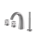 4-HOLE THERMOSTATIC BATH & SHOWER MIXER,DECK MOUNTED - JAQUAR FAUCETS -  ( CHROME - ARC - 0x15 mm - 0inchX0.6inch )