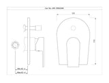 SLEXPOSED PART DIV KIT BUTTON TOP - JAQUAR FAUCETS -  ( CHROME - ARIA - 0x15 mm - 0inchX0.5inch )