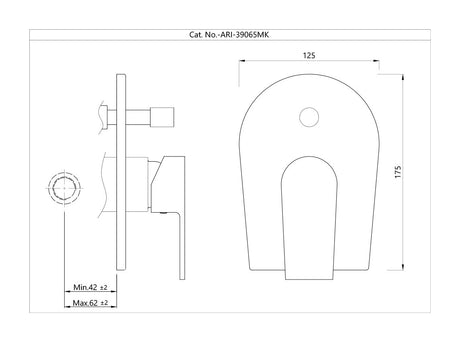 SLEXPOSED PART DIV KIT BUTTON TOP - JAQUAR FAUCETS -  ( CHROME - ARIA - 0x15 mm - 0inchX0.5inch )