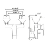 S.L. WALL MIXER - JAQUAR FAUCETS -  ( CHROME - ARIA - 0x15 mm - 0inchX0.5inch )