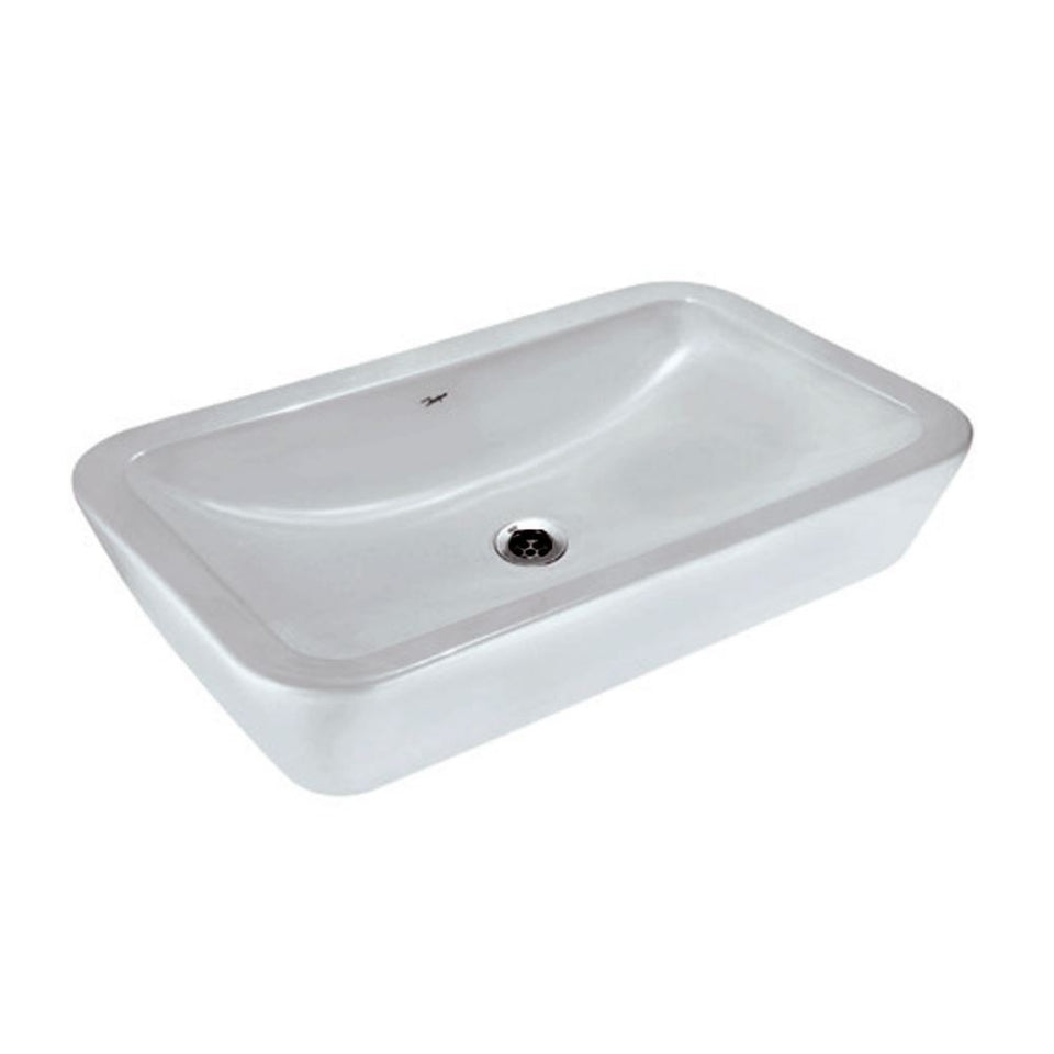 TABLE TOP BASIN - JAQUAR SWARE -  ( WHITE - ARIA - 700x435 mm - 28inchX17inch )