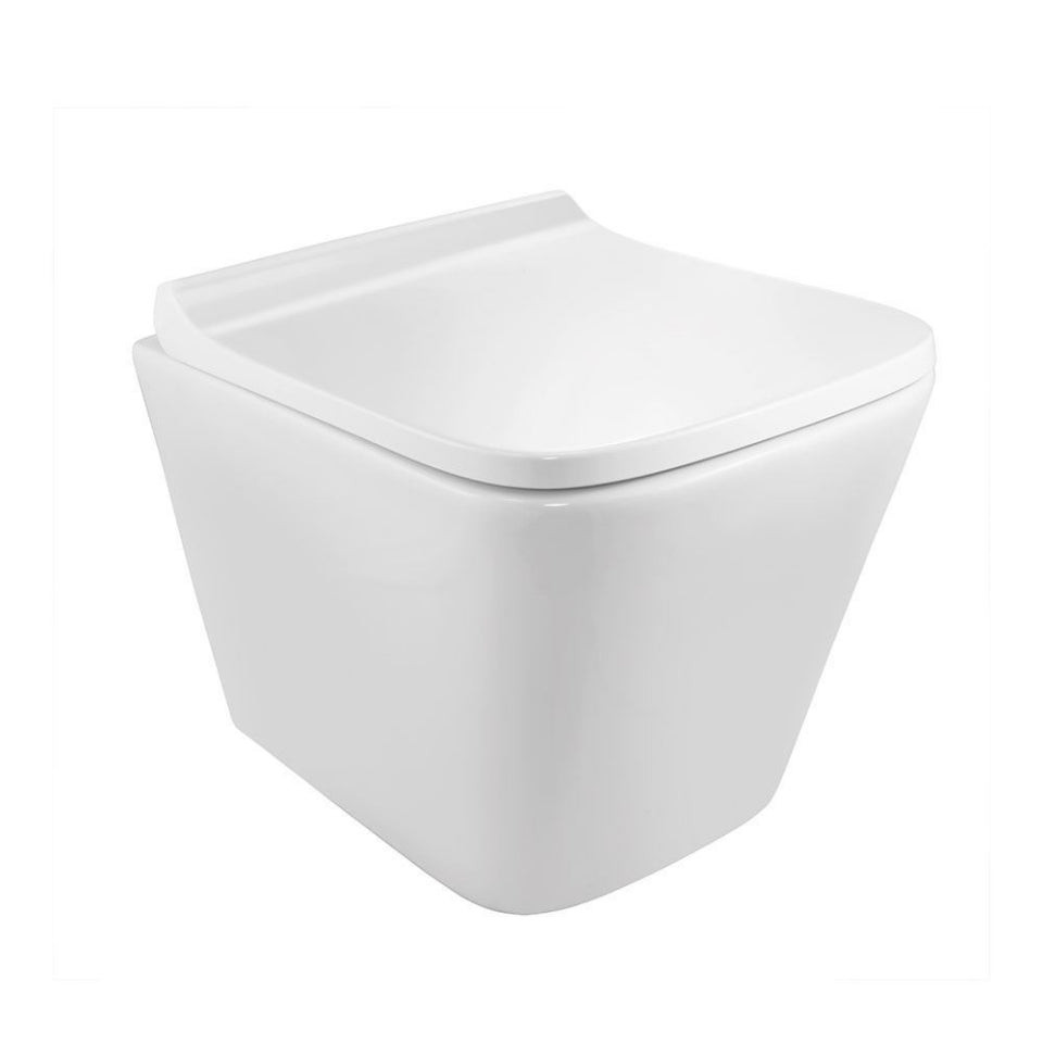 RIMLESS W/HUNG WC W/UF/S.CLOSE S/C ( BOLT DISTANCE 7INCH) - JAQUAR SWARE -  (345x495x365mm - 13.8X19.8X14.6Inch )