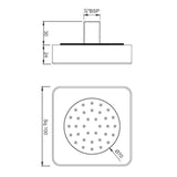 BODY SHOWER SQUARE (ABS CHROME PLATED - JAQUAR FAUCETS -  ( ANTIQUE COPPER - BODY SHOWER - 100x100 mm - 4inchX4inch )