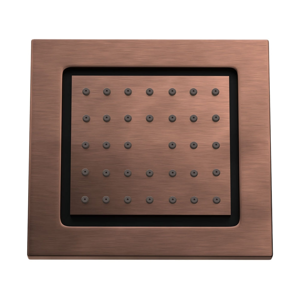 CONC.BODY SHOWER RECT. WITH INST BOX  - JAQUAR FAUCETS -  ( ANTIQUE COPPER - BODY SHOWER - 130x120 mm - 5.2inchX4.8inch )