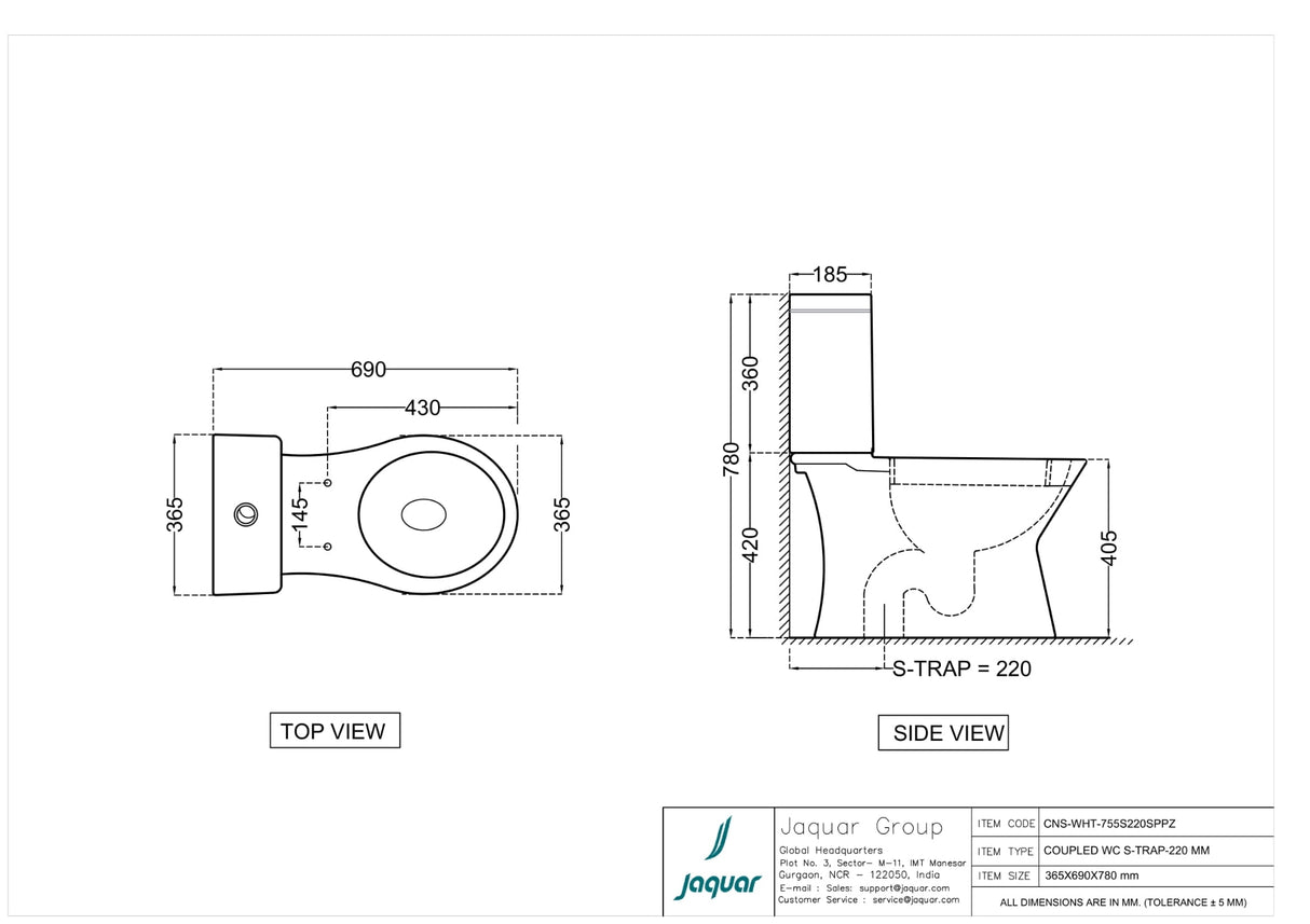 EWC COU. S-220M W/CIS.&SOFT CL S/C - JAQUAR SWARE -  ( WHITE - CONTINENTAL - 365x690 mm - 14inchx27inch )
