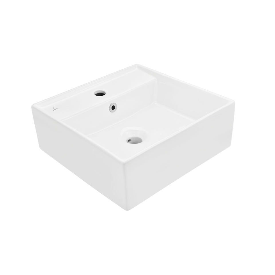 WASH BASIN TABLE TOP - JAQUAR SWARE -  ( WHITE - CONTINENTAL - 420x420 mm - 16.8inchX16.8inch )
