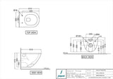 WALL HUNG WC WITH UF S/CVR ( BOLT DISTANCE 9INCH) - JAQUAR SWARE -  ( 380x515x360mm - 15x21x14inch )