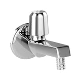 BIB COCK WITH NOZZLE & WALL FLANGE - JAQUAR FAUCETS -  ( CHROME - CONTINENTAL PRIME - 0x15 mm - 0inchX0.5inch )