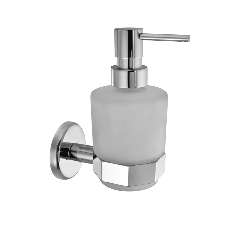 SOAP DISPENSER WITH GLASS BOTTLE - JAQUAR FAUCETS -  ( CHROME - CONTINENTAL PRIME ACCESSORIES - 0x0 mm - 0inchx0inch )