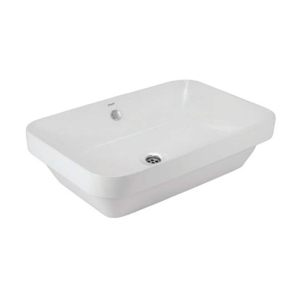 WASH BASIN COUNTER TOP - JAQUAR SWARE -  ( WHITE - D-ARC - 615x415 mm - 24.5inchX16.5inch )